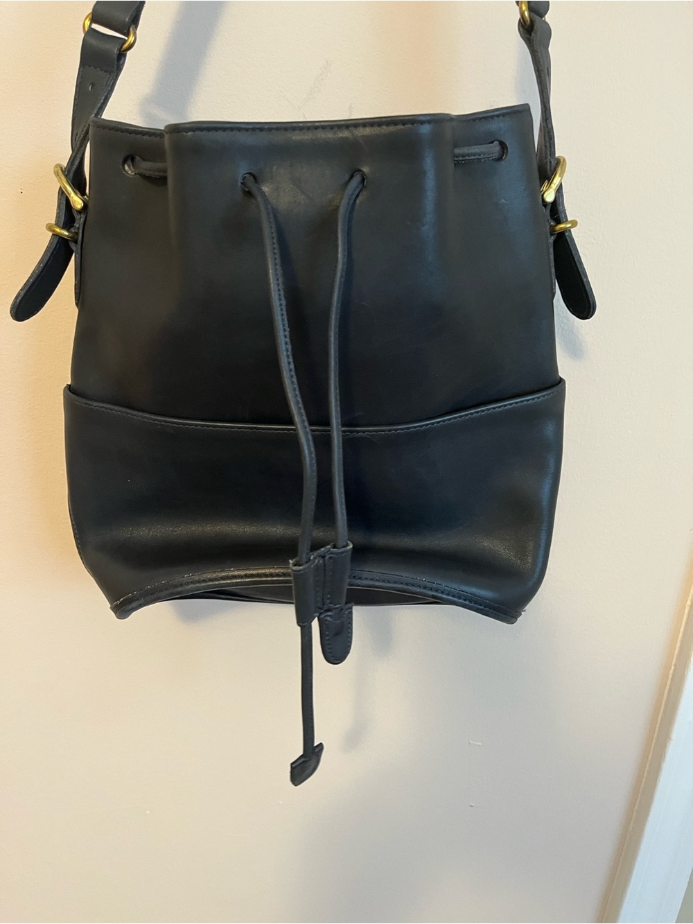 VIntage Equestrian Coach Bag in Dark Navy Blue 9804 EUC - Picture 2 of 12